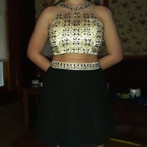 Size 5 crystal doll two-piece formal